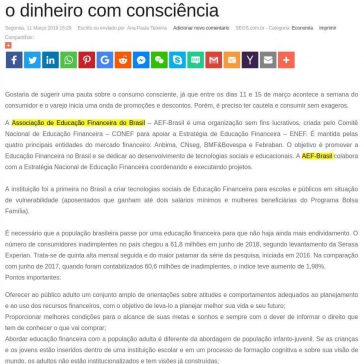 Na semana do consumidor saiba como usar o dinheiro com consciência- SEGS