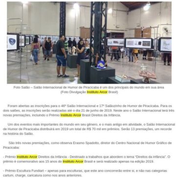 SALÃOZINHO E SALÃO INTERNACIONAL DE HUMOR DE PIRACICABA ABREM INSCRIÇÕES COM NOVAS PREMIAÇÕES – DIÁRIO DO RIO PRETO