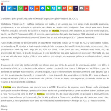 Executivo da Intelbras palestra sobre Inteligência Artificial aplicada à Smart Cities-Segs