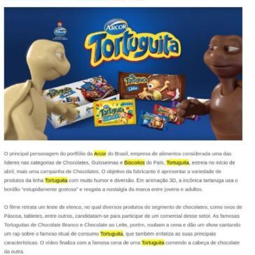 Com animação 3D, Tortuguita, da Arcor do Brasil, retorna à TV – Grandes Nomes da Propaganda