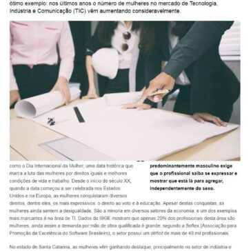 A importância das mulheres para o desenvolvimento da indústria de Santa Catarina- Orgulho de Hotolândia