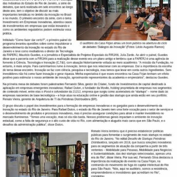 Série de debates “Diálogos da Inovação’ marca início de parceria entre a FAPERJ e a FIRJAN – FAPERJ