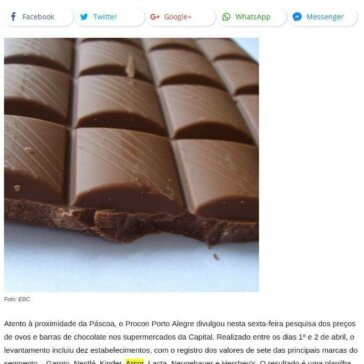Procon Porto Alegre divulga pesquisa de preços de chocolates – Rádio Guaíba