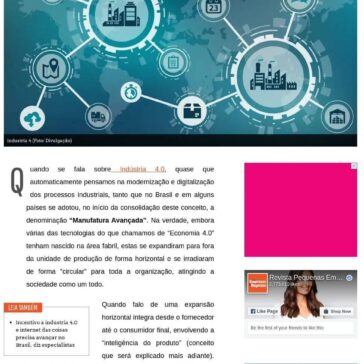 A INDÚSTRIA 4.0 VAI GERAR UMA NOVA ONDA DE INOVAÇÕES- Pequenas Empresas e Grandes Negocios