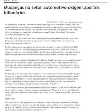 Mudanças no setor automotivo exigem aportes bilionários – Tribuna do Interior