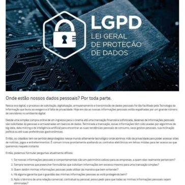 O que muda com a LGPD: Lei Geral de Proteção de Dados- Fundação Vanzolini
