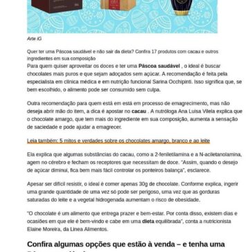 17 delícias para ter uma Páscoa saudável – com chocolate – e não sair da dieta – Acessenews