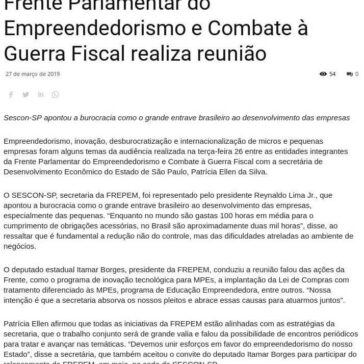 Frente Parlamentar do Empreendedorismo e Combate à Guerra Fiscal realiza reunião- Contabilidade na TV