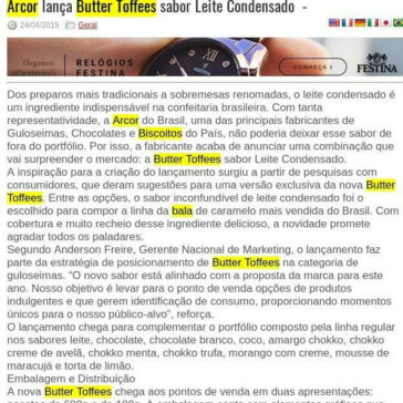 Arcor lança Butter Toffees sabor Leite Condensado – Rede Press