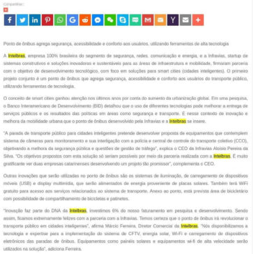 Intelbras e Infravias firmam parceria de desenvolvimento tecnológico para cidades inteligentes- Segs