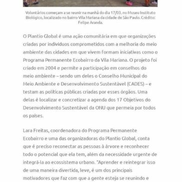 Alunos e professores da FMU|FIAM-FAAM participam do III Plantio Global- Aicomfiam