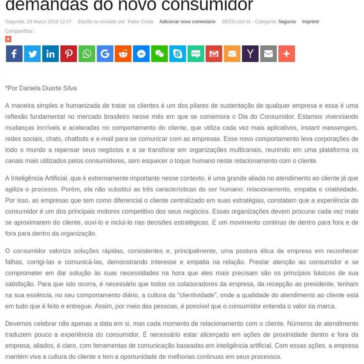 Inteligência Artificial e humanização entre as demandas do novo consumidor-Segs