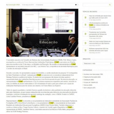 CRUB ACOMPANHA COMITIVA DO FONIF EM VISITA AO MINISTÉRIO DA EDUCAÇÃO- Crub