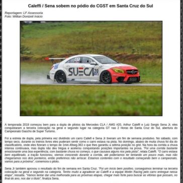 Caleffi / Sena sobem no pódio do CGST em Santa Cruz do Sul- Motor Online
