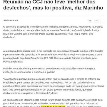 Reunião na CCJ não teve ‘melhor dos desfechos’, mas foi positiva, diz Marinho – Jornal do Brasil (On-line)