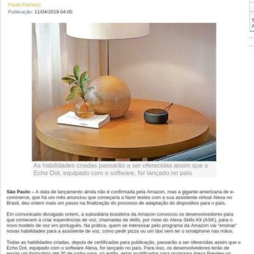 Desenvolvedores para ensinar Alexa -Correio Braziliense (Digital)