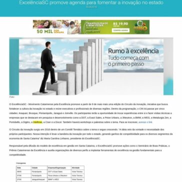 ExcelênciaSC promove agenda para fomentar a inovação no estado- De Olho na Ilha