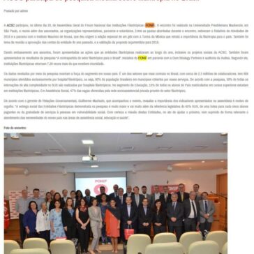 ACSC participa de pesquisa inédita sobre filantropia no Brasil- ACSC – Associação Congregação de Santa Catarina