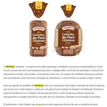 Wickbold apresenta extração sustentável de castanhas em evento – Grandes Nomes da Propaganda