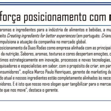 Duas Rodas reforça posicionamento com novo slogan – IT Ingredientes e Tecnologias