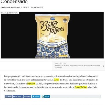 Arcor lança Butter Toffees sabor Leite Condensado -Food News Latam