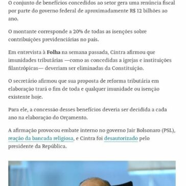 Filantrópicas fazem lobby por isenções de R$ 12 bi por ano -Folha de S. Paulo (On-line)
