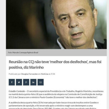 Reunião na CCJ não teve “melhor dos desfechos”, mas foi positiva, diz Marinho – Blog Social 1( NE10)