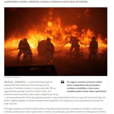 Catedral de Notre-Dame, Museu Histórico Nacional e Ninho do Urubu: a importância na prevenção e combate a incêndios- Portal Brasil Empresarial