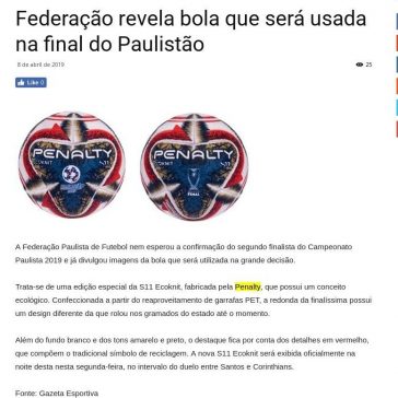 Federação revela bola que será usada na final do Paulistão- Rádio Cidade de Jundiaí