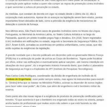 Novas regras anti-incêndio em SP aumentam função preventiva de bombeiros- Jornal do Brasil (On-line)