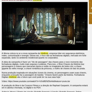 Moma assina campanha para Intelbras -Portal Fator Brasil