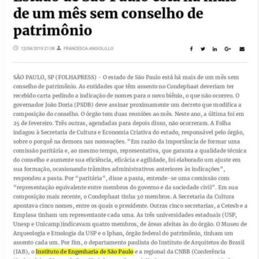 Estado de São Paulo está há mais de um mês sem conselho de patrimônio – O Imparcial