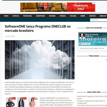 SoftwareONE lança Programa ONECLUB no mercado brasileiro -Blog do Moreira