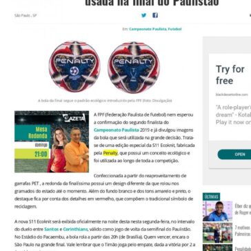 Federação revela bola que será usada na final do Paulistão- Gazeta Esportiva