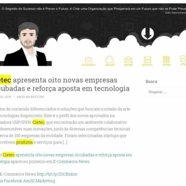 Cietec apresenta oito novas empresas incubadas e reforça aposta em tecnologia- AM3D Marketing