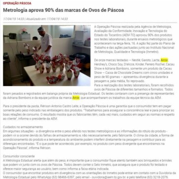 Metrologia aprova 90% das marcas de Ovos de Páscoa – Portal Stylo