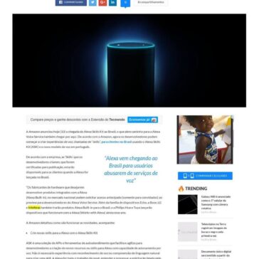 Alexa Skills Kit chega ao Brasil e abre caminho para o Voice Service- Tec Mundo