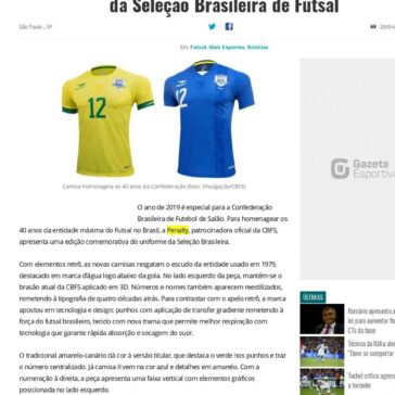CBFS anuncia camisa comemorativa da Seleção Brasileira de Futsal- Gazeta Esportiva