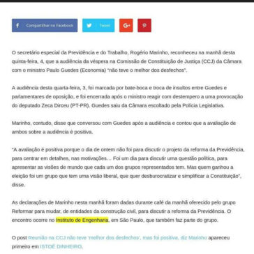Reunião na CCJ não teve “melhor dos desfechos’, mas foi positiva, diz Marinho – Notícias do Dia Net