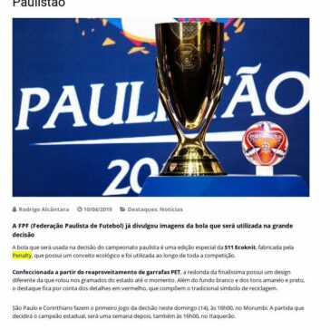 Federação revela bola que será usada na final do Paulistão- SPFC Notícias