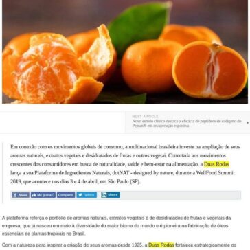 Duas Rodas lança a sua Plataforma de Ingredientes Naturais, dotNAT – Ingredientes Latam News