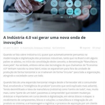 A Indústria 4.0 vai gerar uma nova onda de inovações -Boas Práticas