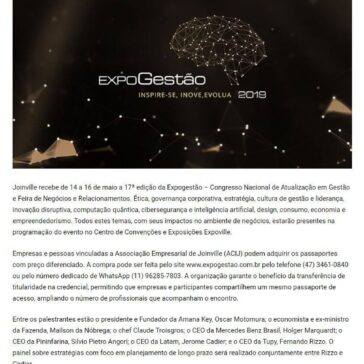 Associados da ACIJ têm desconto na compra de passaportes da Expogestão – ACIJ
