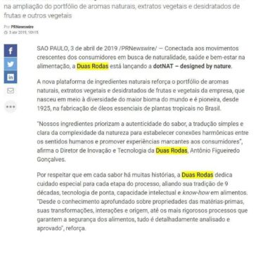 Duas Rodas lança plataforma de ingredientes naturais dotNAT – Exame.com
