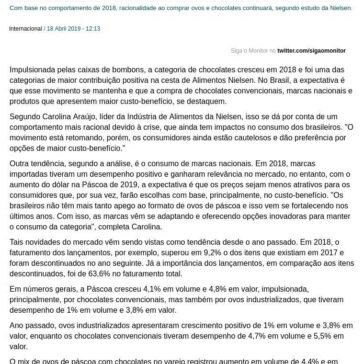 Chocolates convencionais devem se destacar na Páscoa deste ano – Monitor Mercantil