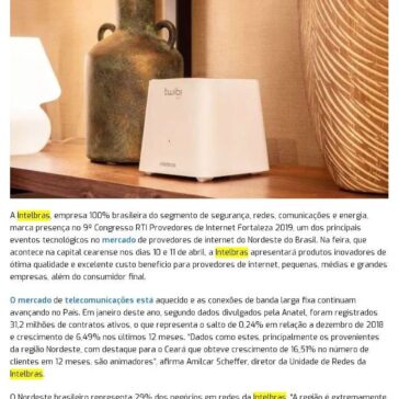 Intelbras marca presença no Congresso RTI Provedores de Internet em Fortaleza- Blog do Moreira