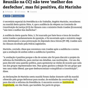 Reunião na CCJ não teve “melhor dos desfechos?, mas foi positiva, diz Marinho -Repórter Diário (On-line)