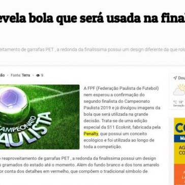Federação revela bola que será usada na final do Paulistão- Impacto News