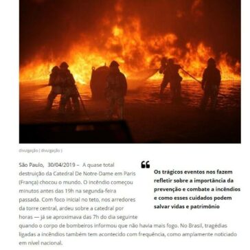 Catedral de Notre-Dame, Museu Histórico Nacional e Ninho do Urubu: a importância na prevenção e combate a incêndios- Gazeta Brasilia
