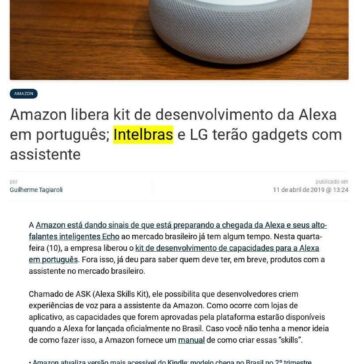 Amazon libera kit de desenvolvimento da Alexa em português; Intelbras e LG terão gadgets com assistente- GizModo Brasil